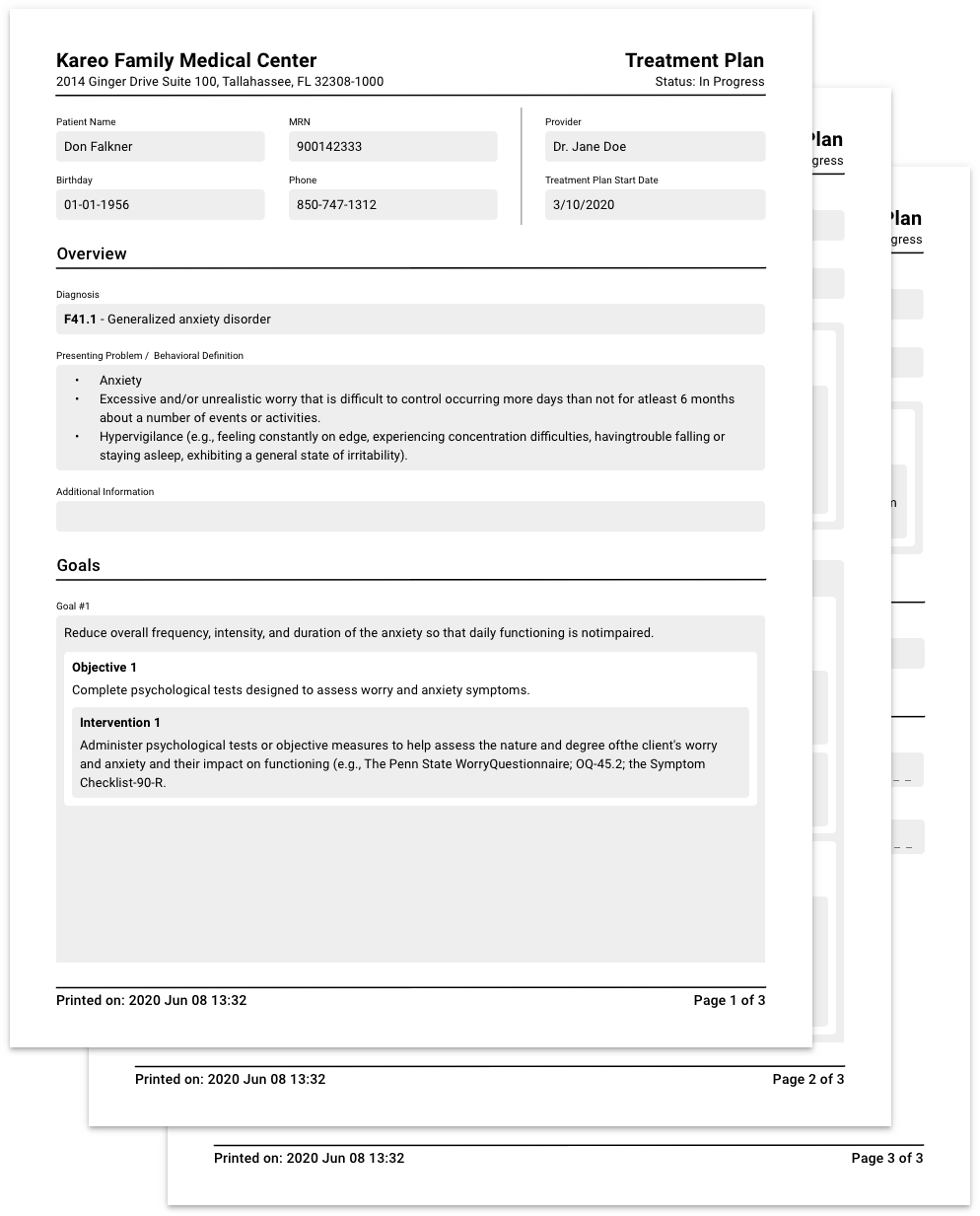 Treatment Plans   Printed TP 